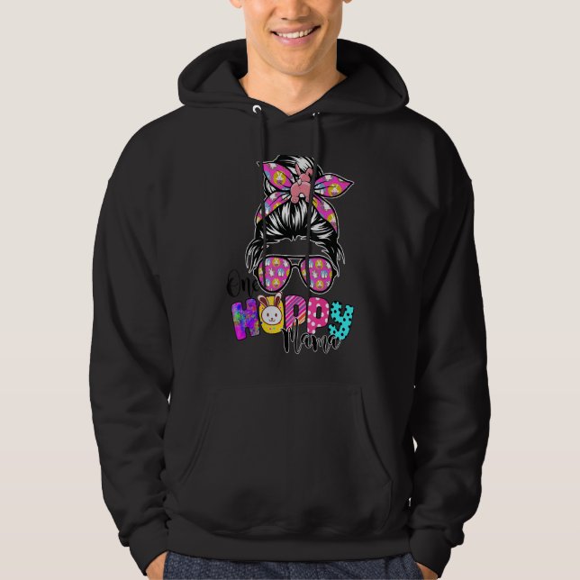 Moletom Uma Hoppy Mama Mensagem Bun Leopard Felz pascoa Cu (Frente)