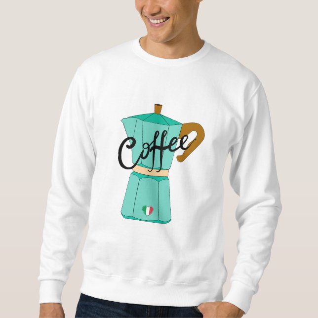Moletom Uma moka de café italiano (Frente)