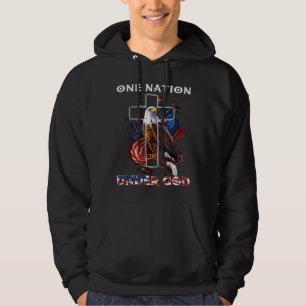 Moletom Uma Nação Sob Deus Jesus Cruzando A Águia 4 De