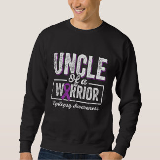 Moletom Uncle of a Warrior Epilepsy Uncle Purple Ribbon Su