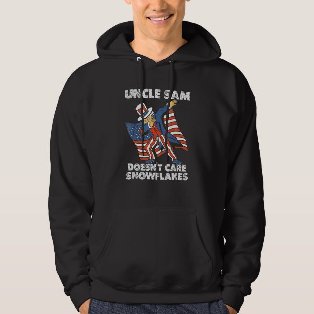 Moletom UNCLE SAM DOESN'T CARE SNOWFLAKES Dabbing UNCLE SA (Frente)