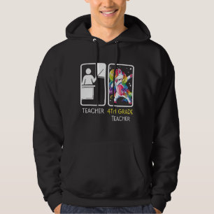 Moletom Unicorn Dabbing Teaccher 4º ano Professor Back T