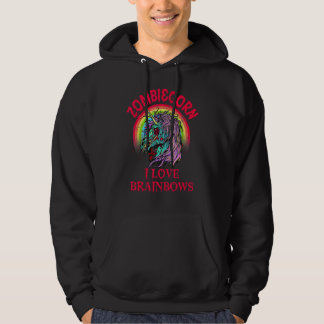 Moletom Unicórnio Zumbi Eu Amo Arco-íris Tema Gótico Goth