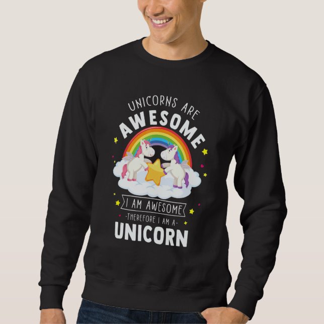 Moletom Unicorns Are Awesome I'm A Unicorn   Rainbow (Frente)