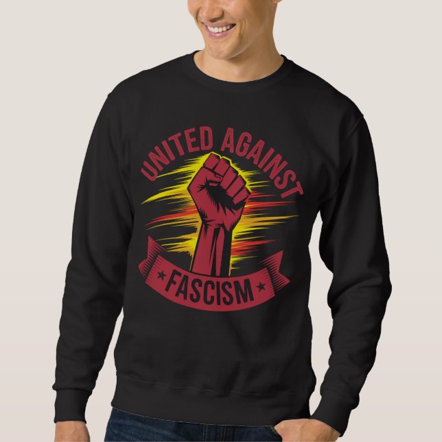 Moletom Unida contra fascista sem antifascista Pasaran (Frente)