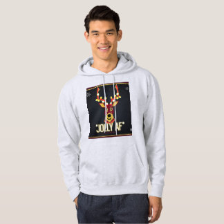 Moletom Unisex Jolly AF Hoodie de Natal - Neon Reindeer