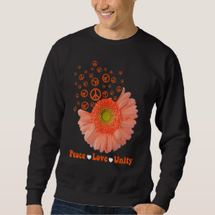 Moletom Unity Day Orange Daisy Peace Love Unity Anti Bully