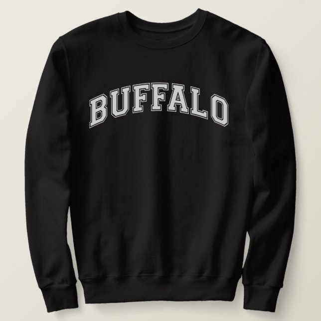 Moletom Universidade BUFFALO, Faculdade de Sweater (Frente do Design)