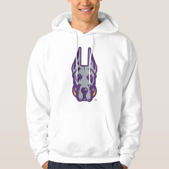 Moletom Universidade de Albany Great Dane Mascot Head (Frente)