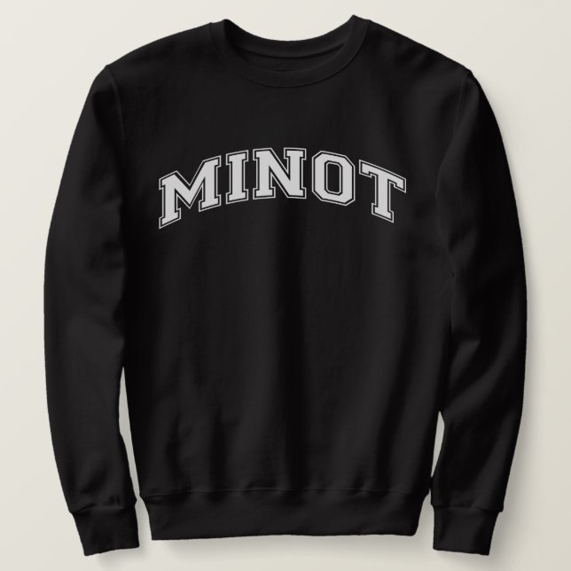 Moletom Universidade MINOT - Estilo Sweater America Colleg (Frente do Design)