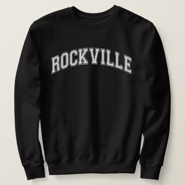 Moletom Universidade ROCKVILLE — Faculdade de Sweater Amer (Frente do Design)