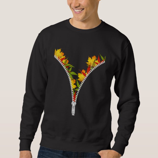 Moletom Unzip Fall Autumn Tree Deixa Virando Coluna Coleto (Frente)