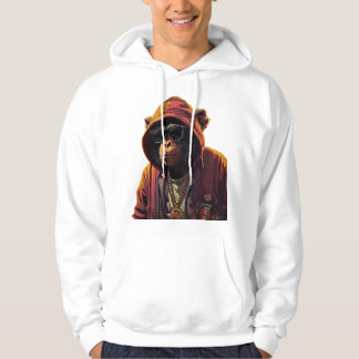 Moletom Urban Chimp – Cool Chimpanzee with Hoodie and Gold