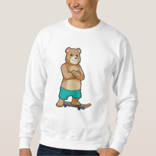 Moletom Urso como Patinador com skate