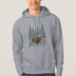 Moletom Urso da Floresta ao Luar Vida Selvagem