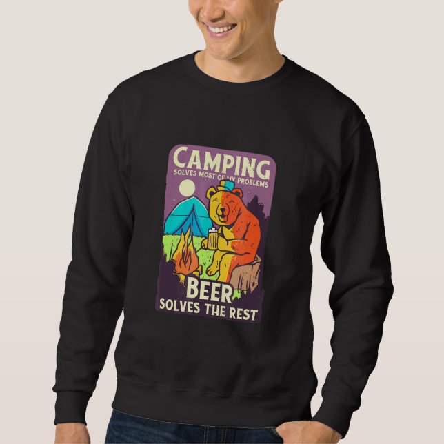 Moletom Urso de Cerveja de Acampamento (Frente)