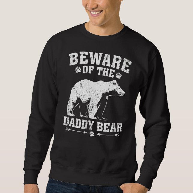 Moletom Urso De Mens Cuidado Com O Dia de os pais Do Urso  (Frente)