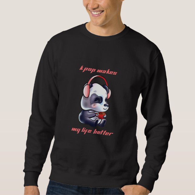 Moletom Urso De Panda Kpop Para Ventiladores De Pop K De U (Frente)