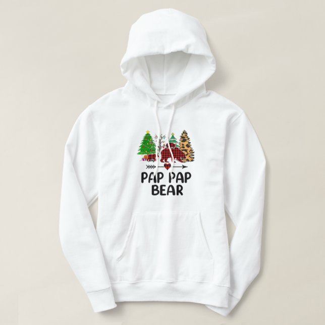 Moletom Urso de Papanicolau de Xadrez Vermelha Corresponde (Frente do Design)