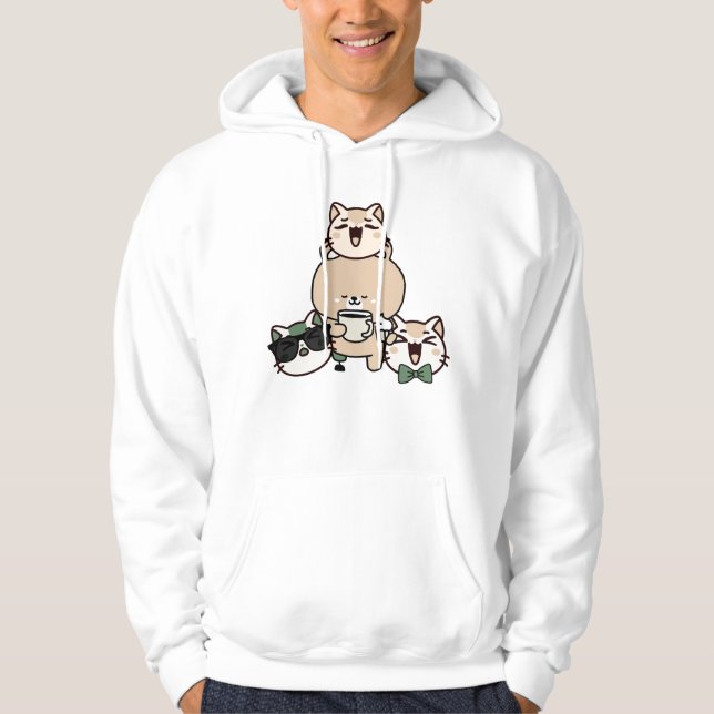Moletom Urso Fofo com Prótese de Perna, Café e Cupcake (Frente)