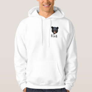 Moletom Urso Negro Enfrenta Hoodie Apoiante da Vida Selvag