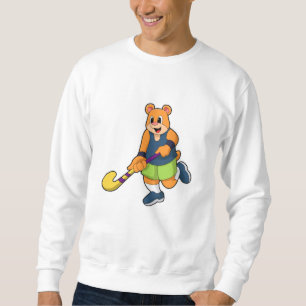 Moletom Urso no Hockey com Taco de Hóquei