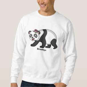 Moletom Urso panda bonito e feliz com desenho animado