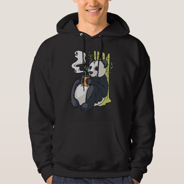 Moletom Urso Panda Fofo com Café Quente Sarcasmo Panda Eng (Frente)