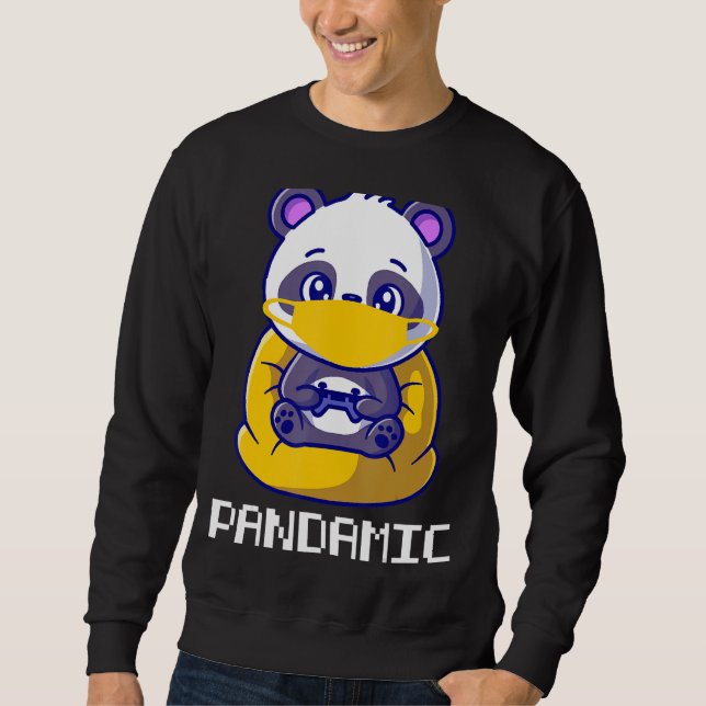 Moletom Urso Pandâmico Com Jogos De Panda Com Máscara Pand (Frente)