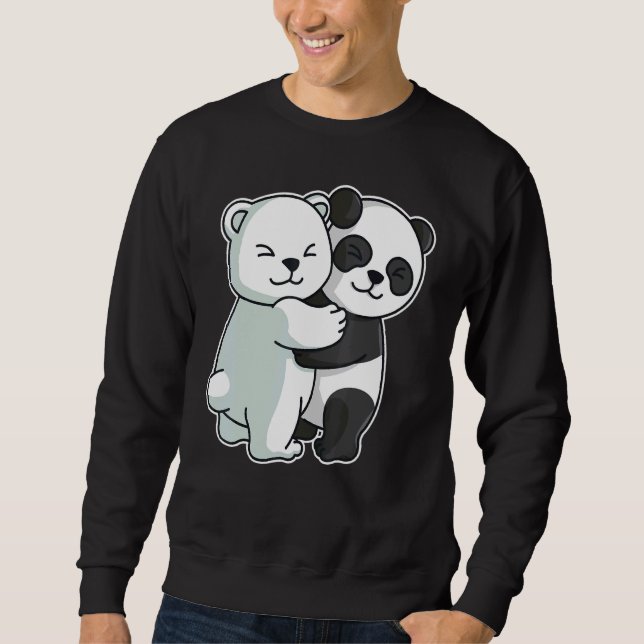 Moletom Urso Polar Bonito De Panda, Cujo Urso Abraço Abraç (Frente)