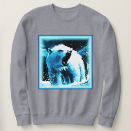 Moletom "Urso Polar Irritado" - Pintura Bonita. Comprar Ag