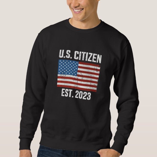 Moletom US American citizen 2023 with flag for new citizen (Frente)