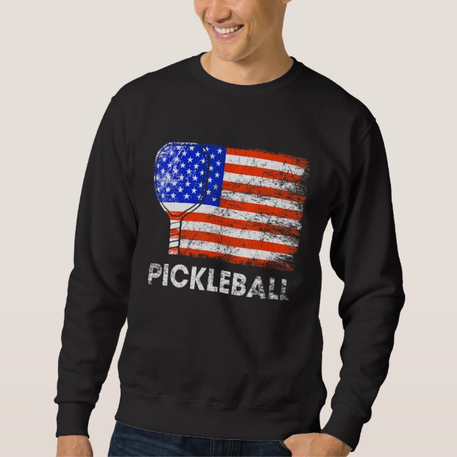 Moletom US Flag Pickleball Player Paddleball Lover_2 (Frente)
