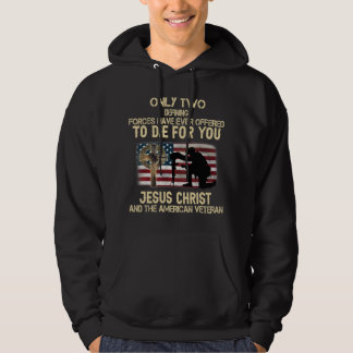 Moletom US Flag Two Forces Died For You Jesus Christ US Ve