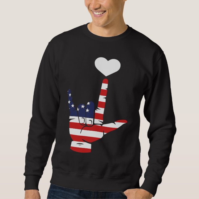 Moletom US Love Symbol ASL (Frente)