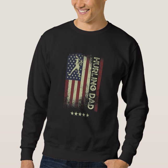 Moletom USA American Flag  Hurling Dad  1 (Frente)