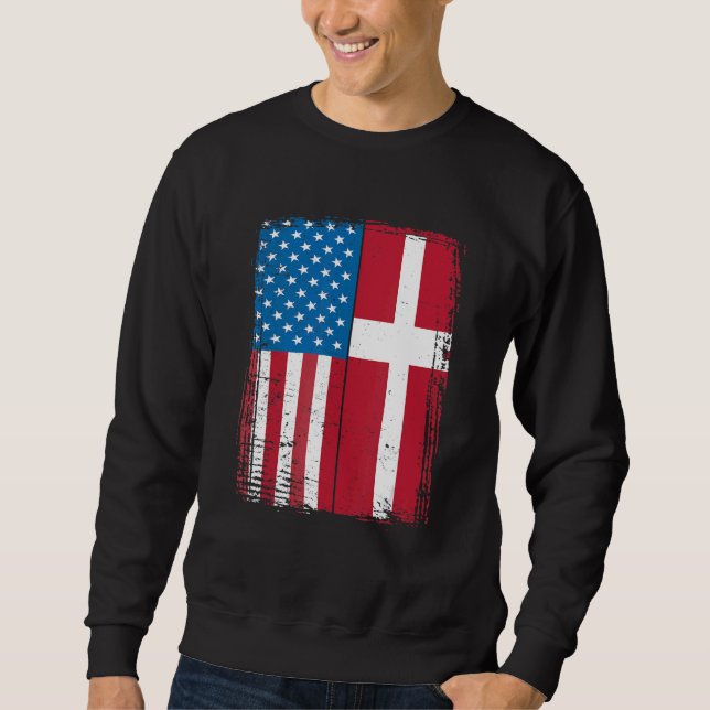 Moletom USA Flag Denmark Danish (Frente)