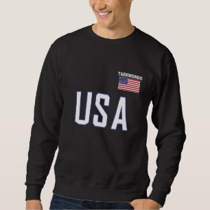 Moletom USA Flag Taekwondo Team Equipamento Homens de Arte