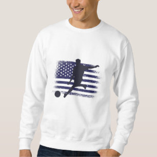 Moletom USA Soccer Fan Jersey Mostra Bandeira Americana