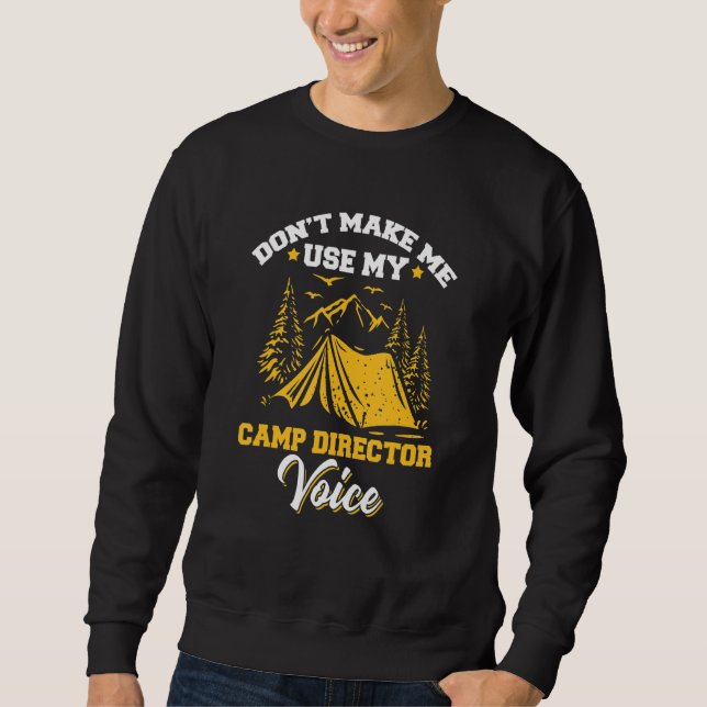 Moletom Use Minha Voz de Diretor de Acampamento Camping Ac (Frente)
