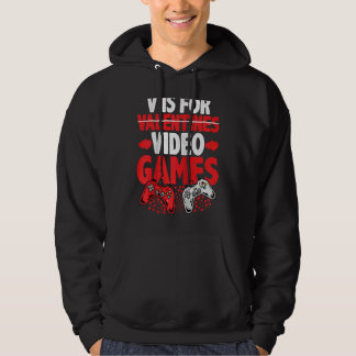 Moletom V IS FOR VIDEO GAMES Valentines Day Gamer Boy Men