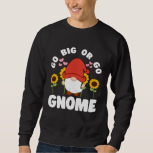 Moletom Vá Grande Ou Vá Gnomie Com Gnome De Jardim De Gira