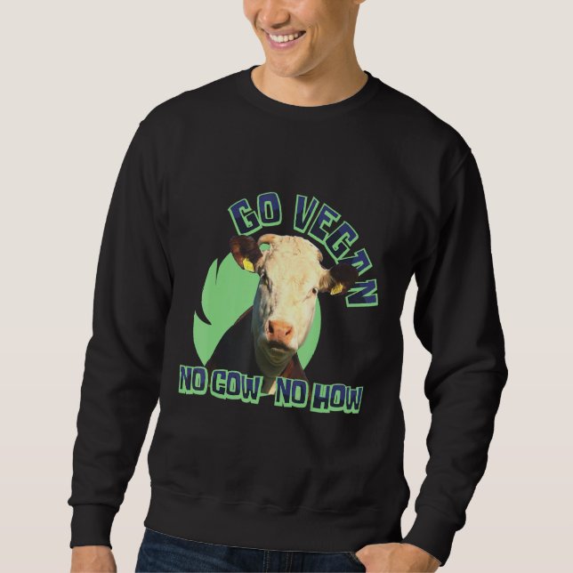 Moletom Vá Vegan Sem Vaca Não Como Vegetal Baseado (Frente)