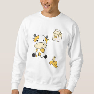 Moletom Vaca Banana Kawaii Retro Vacas Bananas Japonesas