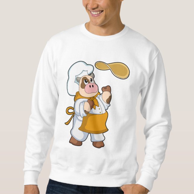 Moletom Vaca como cozinhar com Dough (Frente)