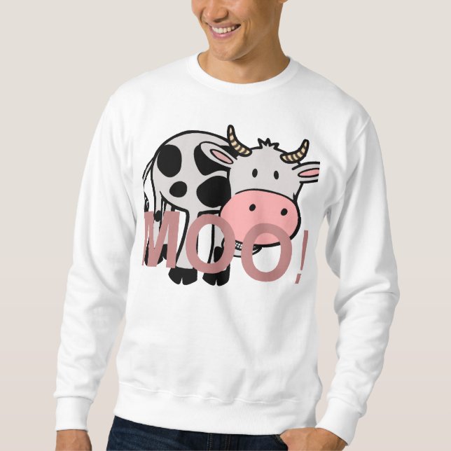 Moletom vaca-desenhos animados do MOO (Frente)