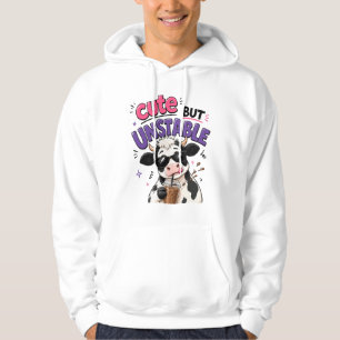 Moletom Vaca fofa mas instável com café com gelo