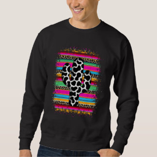 Moletom Vaca Ocidental Impressão Cactus Serape Cowboy Wom