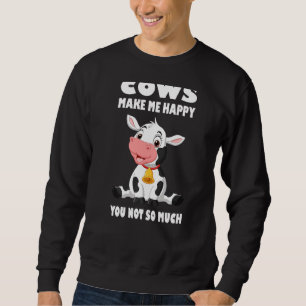 Moletom Vacas Me Fazem Feliz Você Não Tanto Que Eu Vivo