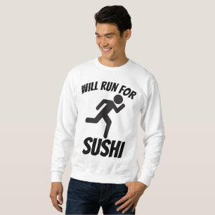 Moletom VAI CORRER PARA SUSHI, T-shirts Engraçadas